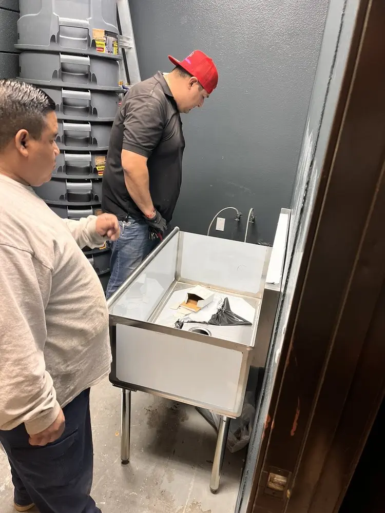 Commercial plumbing and sink installation in Anselma