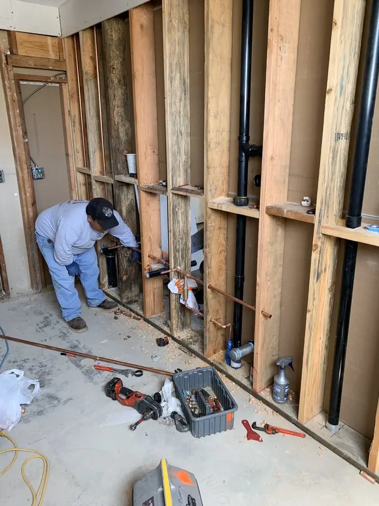 Commercial rough-in plumbing for Water Heater Replacement in Anselma